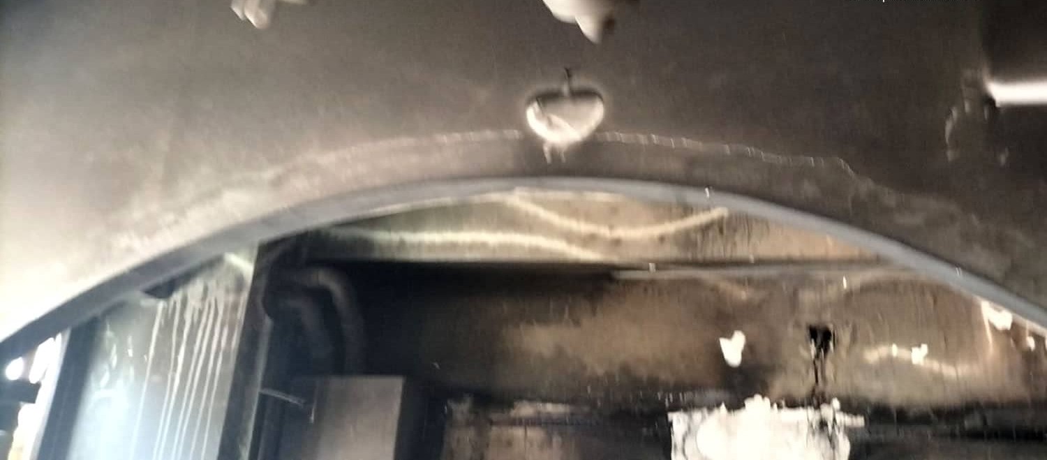 Soffitto annerito in una villa di pregio